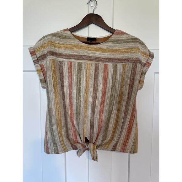 W5 Tops - W5 Women's Medium Tie Front Top Fall Autumn Cottagecore Boho Retro